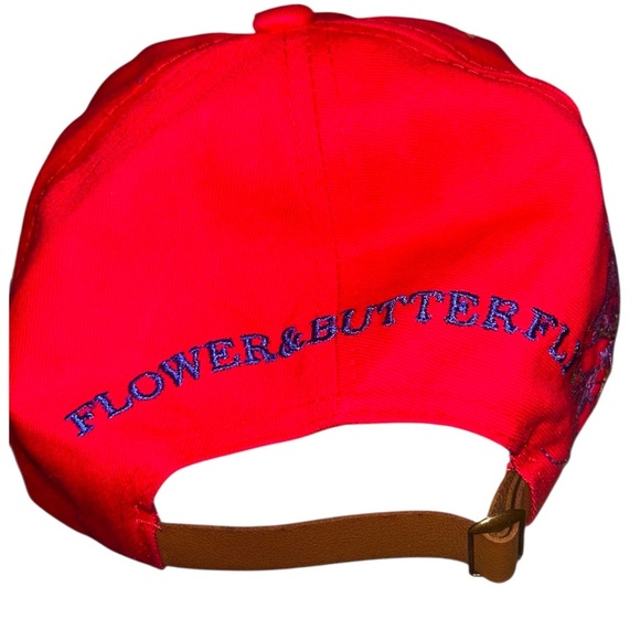 Y2K Embroidered Red Butterfly Cap ITS PINK - Picture 2 of 2
